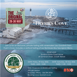 Stoeptasting - Coast Meets Karoo - A Fryer’s Cove Wine Experience
