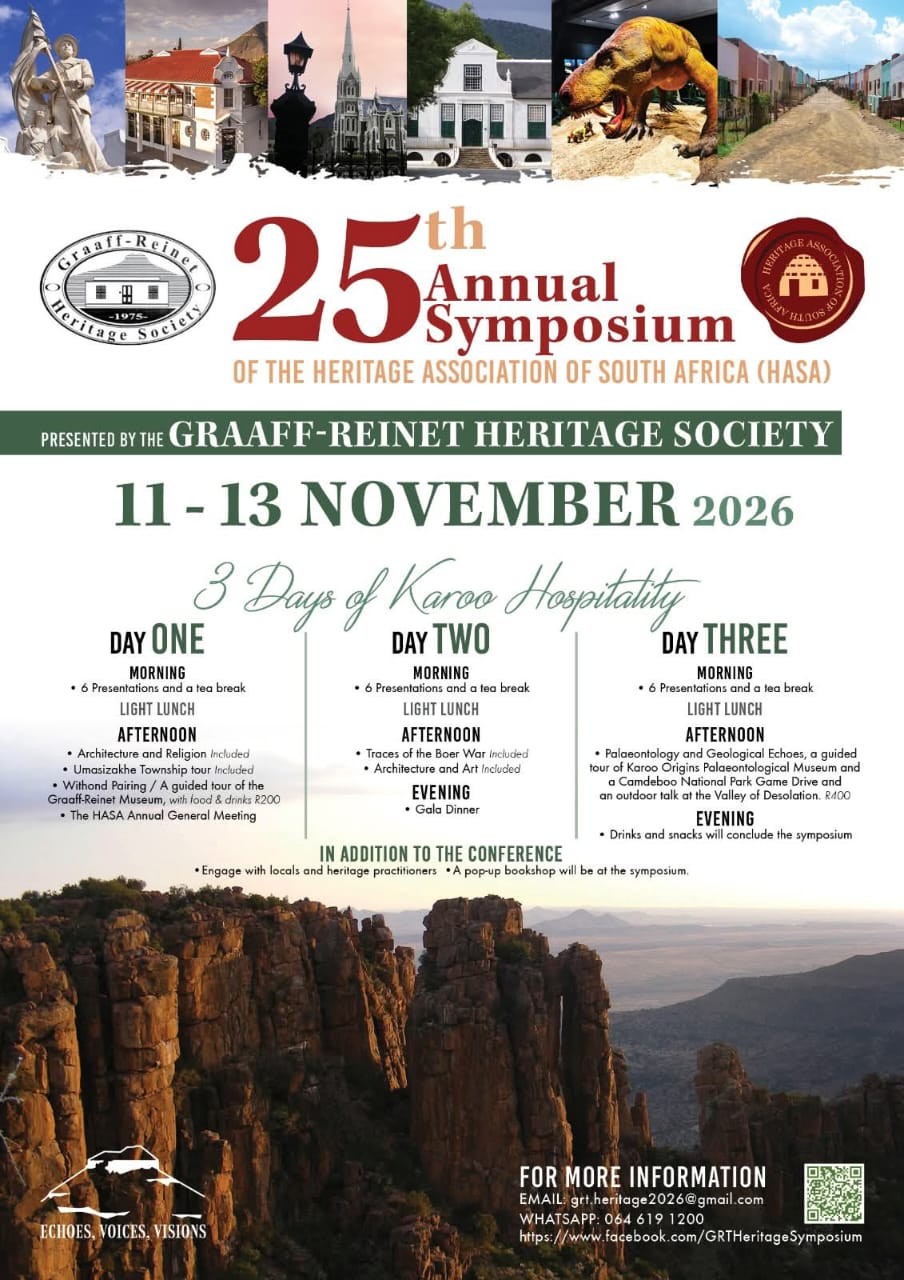 Heritage Association of South Africa Symposium 2026